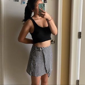 Checkered Black and White Skirt